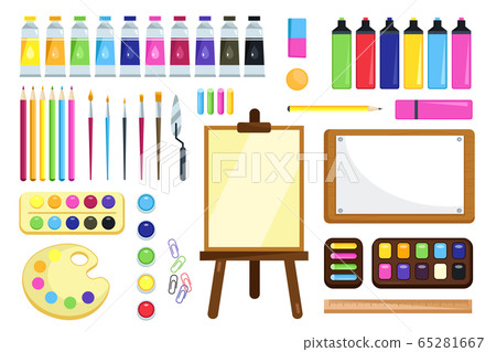 Painting Supplies Clipart, Art Class Clipart