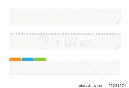 Simple paper telop base, white background, no ruled line, 3 piece set 65281874