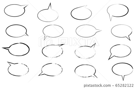 Hand drawn speech bubble frame drawn with a brush Hand drawn speech bubble frame drawn with a brush 65282122
