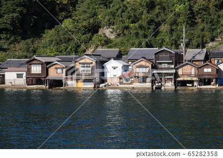 Kyoto Ine Cho The Skyline Of A Boathouse In Stock Photo 65282358 Pixta
