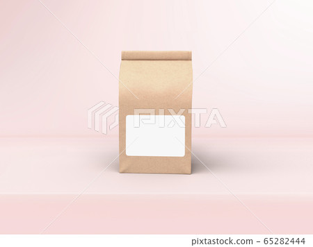 coffee beam bag packaging mock-up design on pastel coffee beam bag packaging mock-up design on pastel 65282444
