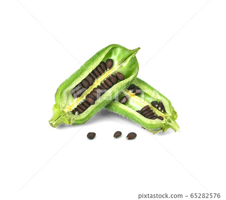 Black Sesame Seeds isolated on white background. 65282576