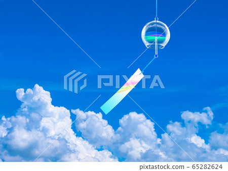Blue sky and wind chimes Blue sky and wind chimes 65282624
