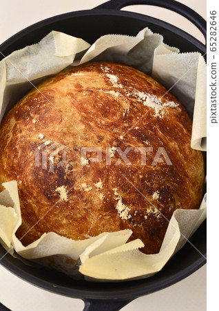 Hand-made bread, kneaded bread, after baking 65282646