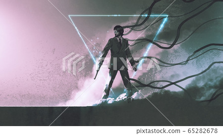 hitman with sci-fi style 65282678