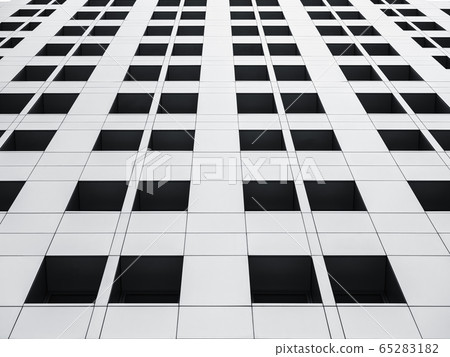 Architecture detail Void window frame Modern building  facade 65283182