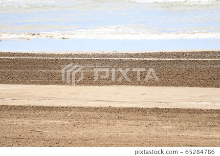 Copy space Ishikawa prefecture Hakui city Senrihama beach sand beach 65284786