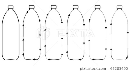 set icons recycling plastic bottles, vector sign symbol recycling plastic bottles for water and set icons recycling plastic bottles, vector sign symbol recycling plastic bottles for water and 65285490