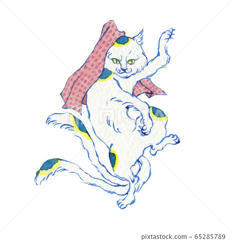 Catmata Yokai Haunted Japan Watercolor Illustration Catmata Yokai Haunted Japan Watercolor Illustration 65285789