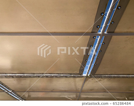 Texture fabric stretch roof made of beige 65286484