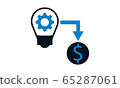 Money making idea icon for apps and websites	 65287061