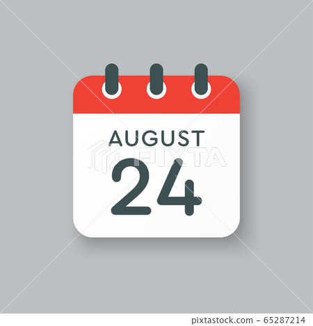 Calendar icon day 24 August, date days of the year - Stock Illustration ...