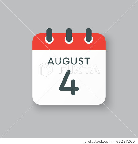 Calendar icon day 4 August, date days of the year - Stock Illustration ...