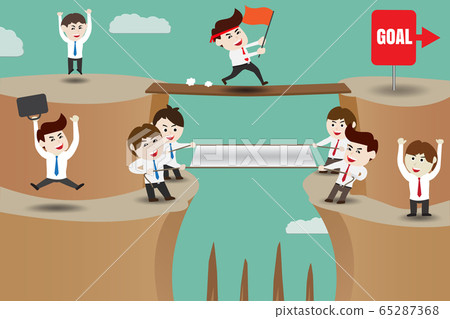Teamwork, businessman helping to achieve the goal Teamwork, businessman helping to achieve the goal 65287368