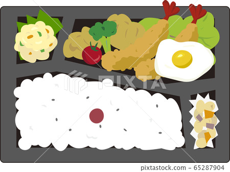 Shrimp fly lunch vector Shrimp fly lunch vector 65287904