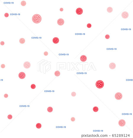 Seamless pattern with coronavirus cell symbol. 65289124
