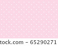 Polka dot seamless pattern. White dots on pink background. 65290271
