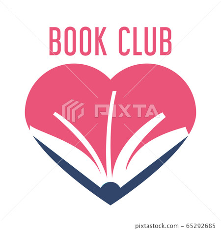 Colorful logo for book club vector isolated 65292685