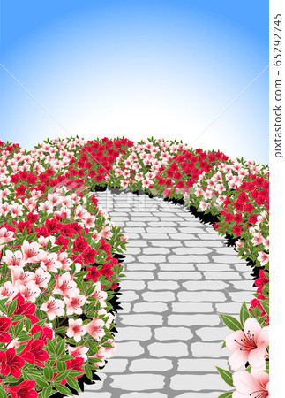 杜鵑花石路面藍色 65292745