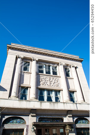 Cityscape of Kawagoe under a clear blue sky Western historical stone building 65294450