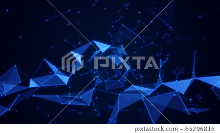 Polygon abstract background with dots and lines - Stock Illustration ...