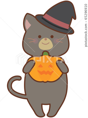 Black cat in Halloween costume Black cat in Halloween costume 65296910