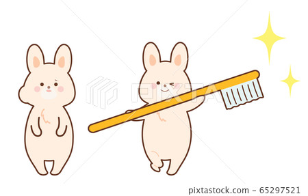 Rabbit and tooth decay rabbit set - Stock Illustration [65297521] - PIXTA