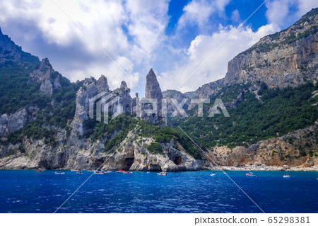 Cala Goloritze beach in Orosei Golf, Sardinia, Cala Goloritze beach in Orosei Golf, Sardinia, 65298381