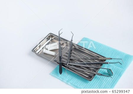 Group of dental tools and accessories. Treatment. Group of dental tools and accessories. Treatment. 65299347