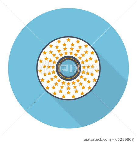 Flat CD, DVD disc vector illustration 65299807