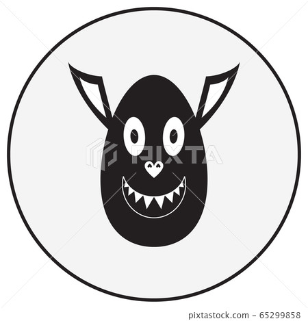 Vector monochrome monster character Vector monochrome monster character 65299858