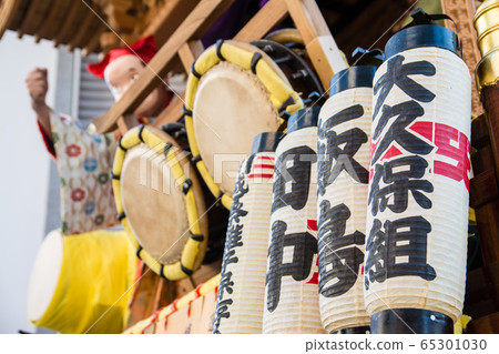 New Edo festival stage lined with lanterns and drums Koedo cityscape New Edo festival stage lined with lanterns and drums Koedo cityscape 65301030