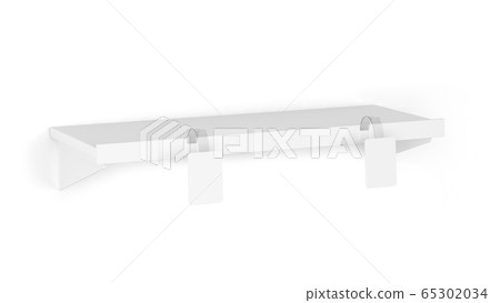 Blank wobbler tag on a market shelf mockup Blank wobbler tag on a market shelf mockup 65302034