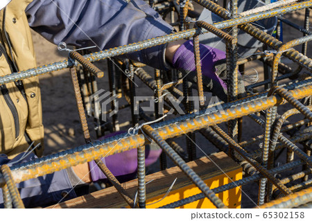 Reinforcement work binding status Reinforcement work binding status 65302158