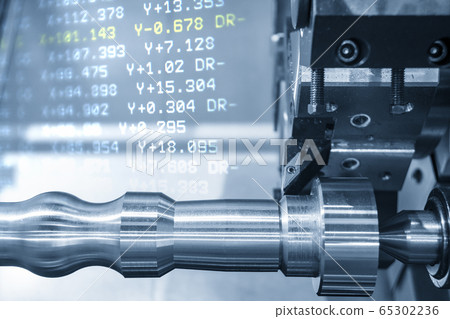 The abstract scene of CNC lathe machine. The abstract scene of CNC lathe machine. 65302236