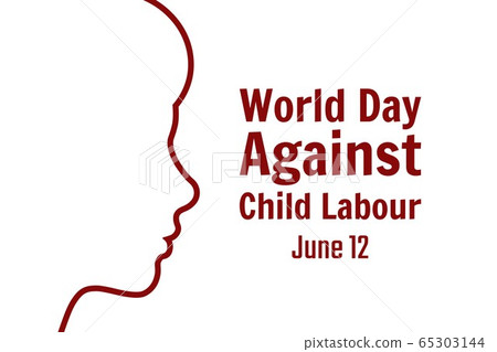 World Day Against Child Labor Concept Template Stock Illustration