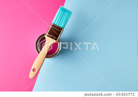 Painting brush, paint can, gloves 65303771