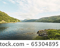 Landscape of a lake in Scotland 65304895