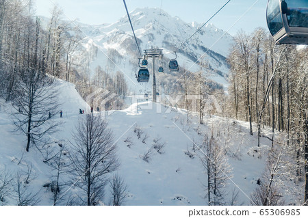 funicular ski resort winter snowboarding extreme nice 65306985