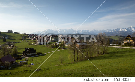 Panorama of Gliczarow Gorny with Tatra mountains 65308035