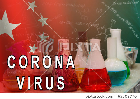 Test tubes closeup on background. coronavirus Test tubes closeup on background. coronavirus 65308770