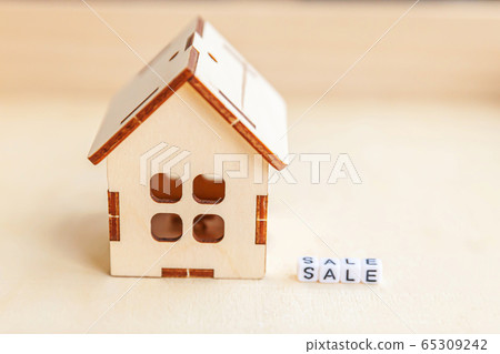 Miniature toy model house with inscription SALE 65309242