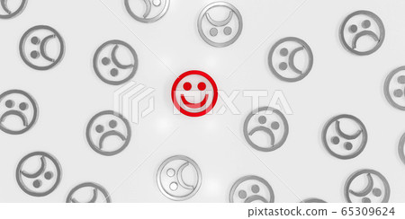 red smiling face emoticon in between crying and red smiling face emoticon in between crying and 65309624