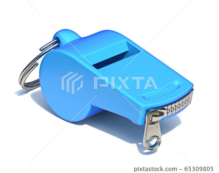 Blue whistle with a closed zipper 3D Blue whistle with a closed zipper 3D 65309805