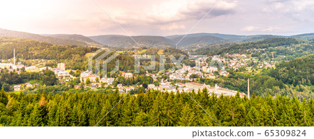 Tanvald - small mountain town in Jizera Mountains, Czech Republic 65309824
