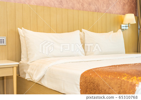 Pillow on bed decoration interior of bedroom interior 65310768
