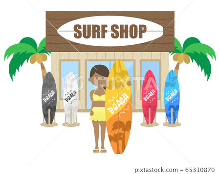 Surf shop illustration 65310870