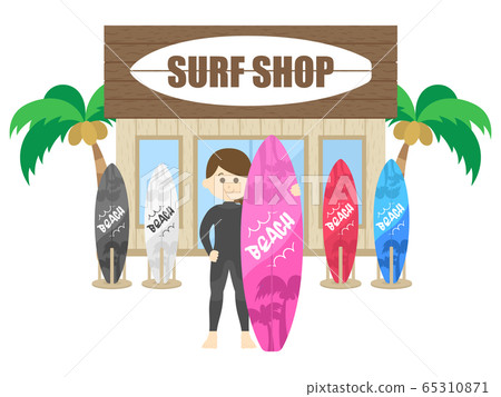 Surf shop illustration Surf shop illustration 65310871