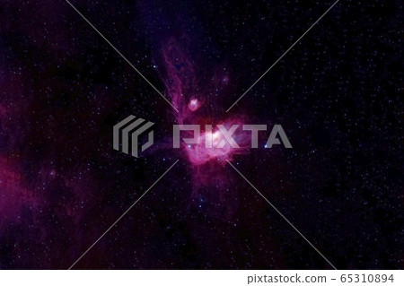 A pink galaxy in deep space. Elements of this image were furnished by NASA. 65310894