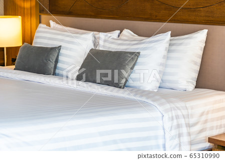 Pillow on bed decoration interior of bedroom interior 65310990
